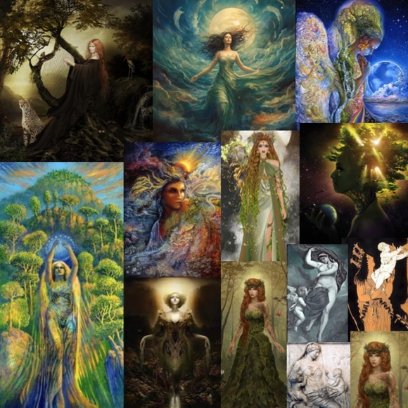 “Gaia: Mother Earth" Terra Greek Roman Goddess Handmade Mythology Necklace Trees - Picture 2 of 16